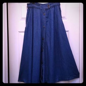 Denim maxi skirt
